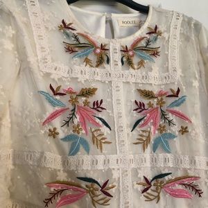 ROOLEE embroidered midi dress